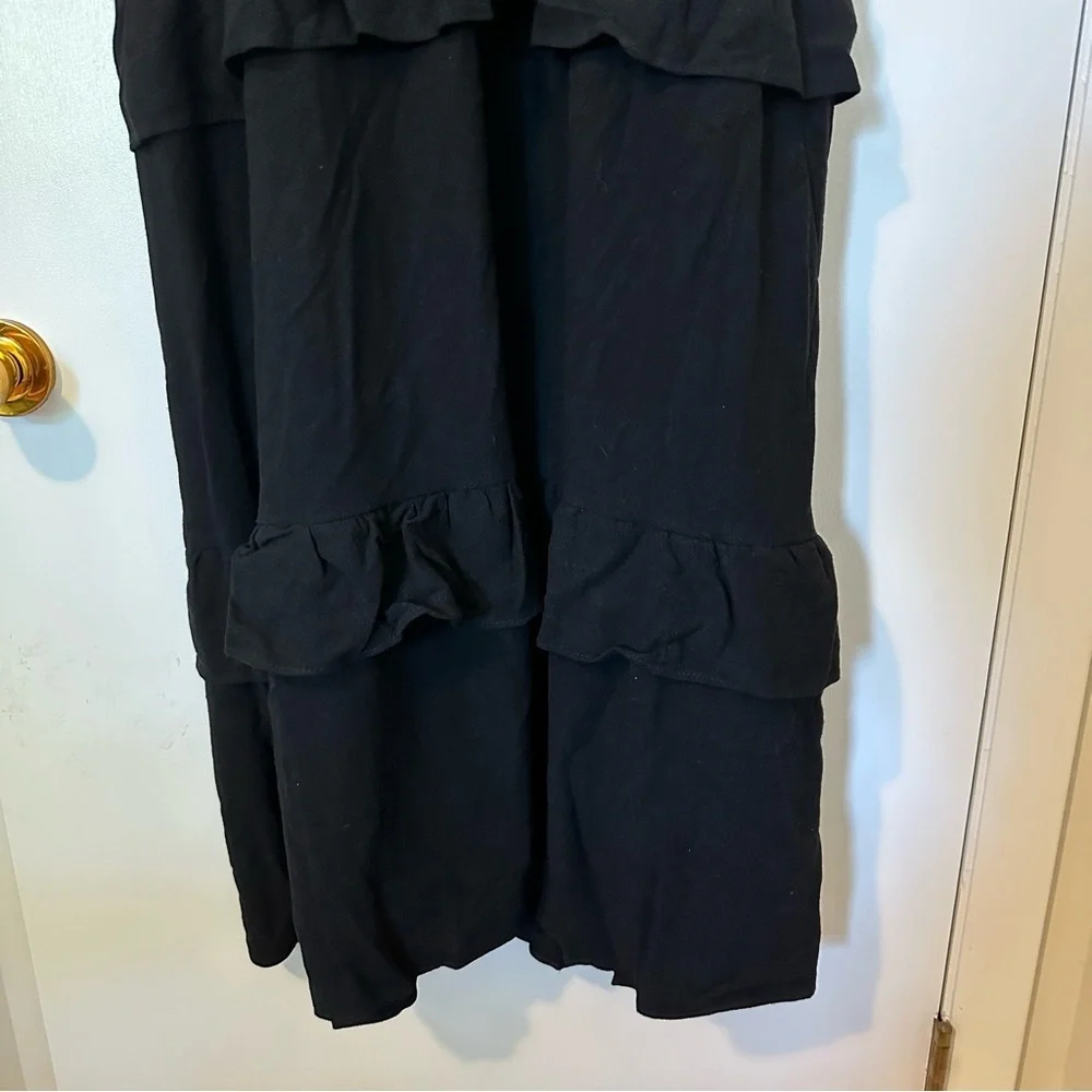 Petal & Pup Priscilla Ruffle Maxi Dress Linen Black Womens XL New - Picture 5 of 9